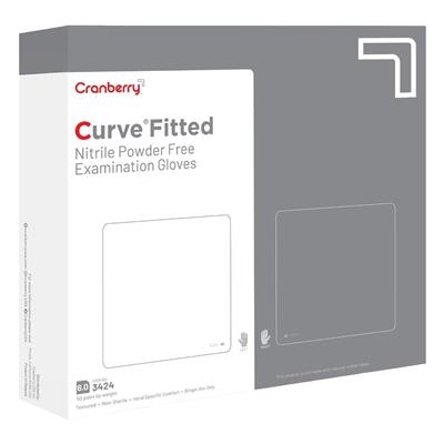 Cranberry - Curve Fitted Powder Free Nitrile Exam Gloves