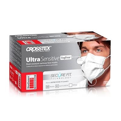 Crosstex - SecureFit Ultra Sensitive FogFree ASTM Level 3 Earloop Mask
