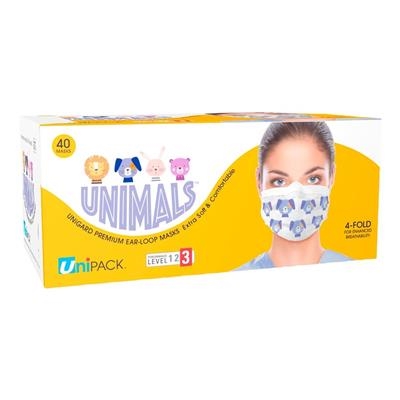 Dukal - Unimals FluidBloq ASTM Level 3 Pediatric Earloop Mask