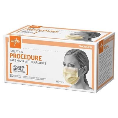 Medline - Medline Procedure Level 1 Earloop Face Mask