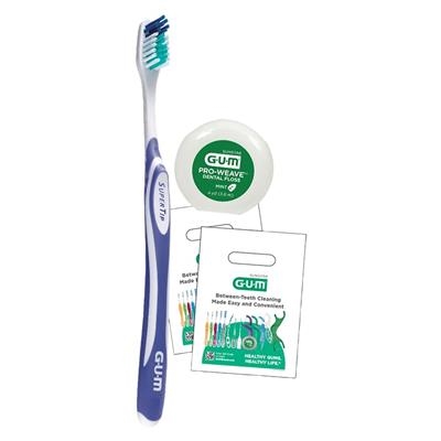 Sunstar - GUM KIT Adult Patient Pack Super Tip Toothbrush Bundle