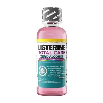 J&J Consumer Products - Listerine Zero Total Care Mouthwash, Alcohol Free, Fresh Mint, 3.2 oz, 24/cs