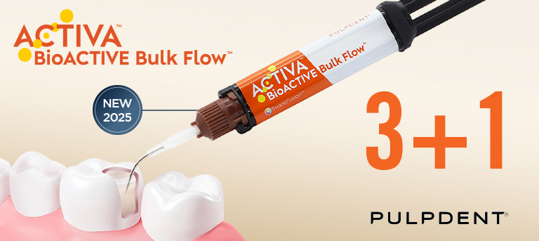 Pulpdent Activa BioActive Bulk Flow. Buy 3 Get 1 Free!