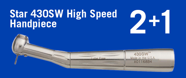  Star Dental 430 SW High Speed LubeFree Handpiece. Buy 2, Get 1 Free!