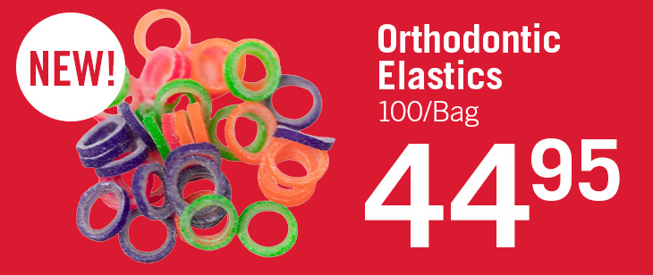 NEW! $44.95 Dental City Orthodontic Elastics 100 x 100/Bag