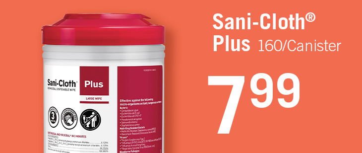 $7.99 Sani-Cloth&reg; Plus 160/Caniste